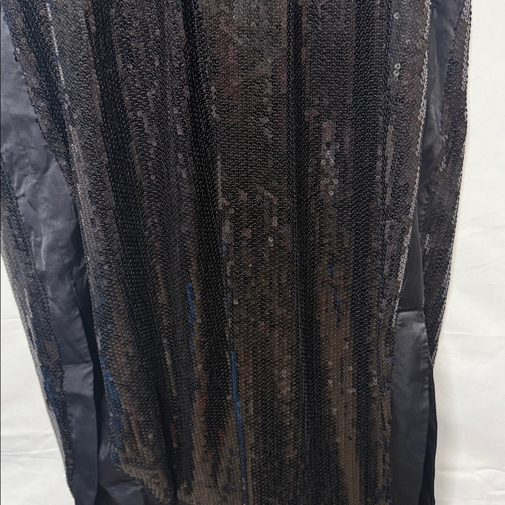 NWOT Prabal Gurung Collab black cross chest bow back sequin cocktail gown 18W - Picture 10 of 13